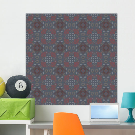 Seamless Decorative Light Retro Pattern Wall Decal