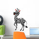 Cute Zebra Cartoon Wall Mural