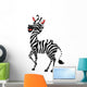 Cute Zebra Cartoon Wall Mural