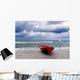Ostseestrand im Sturm Wall Decal