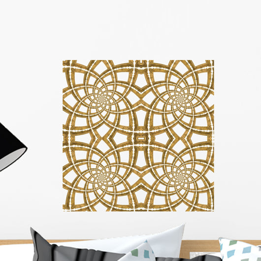 Golden Seamless Pattern Wall Decal