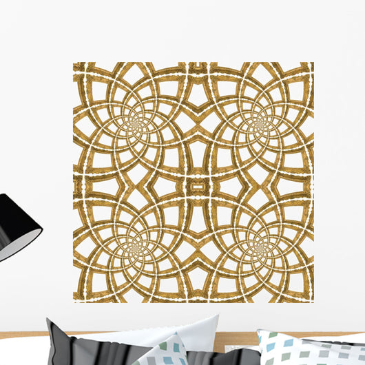 Golden Seamless Pattern Wall Decal