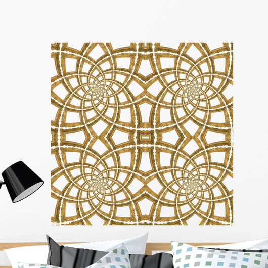 Golden Seamless Pattern Wall Decal