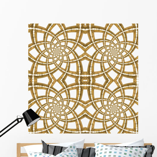 Golden Seamless Pattern Wall Decal