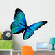 Turquoise Butterfly Flying White Wall Decal