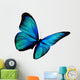 Turquoise Butterfly Flying White Wall Decal