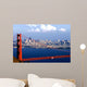 golden gate and downtown of san francisco Wall Mural