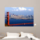 golden gate and downtown of san francisco Wall Mural