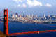 golden gate and downtown of san francisco Wall Mural