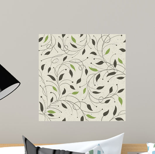 Seamless Ecology Pattern with Wall Decal