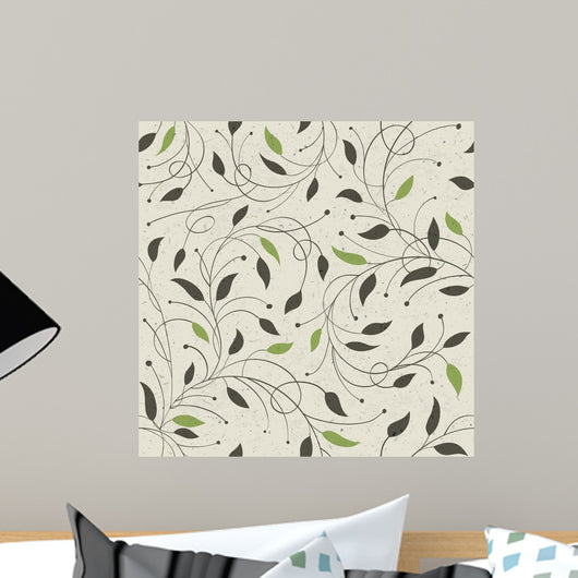 Seamless Ecology Pattern with Wall Decal