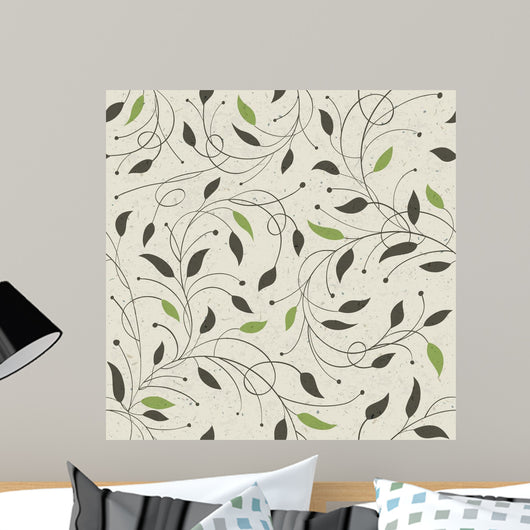 Seamless Ecology Pattern with Wall Decal