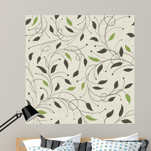 Seamless Ecology Pattern with Wall Decal