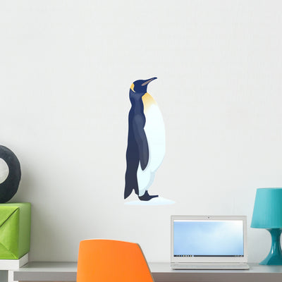 Vector Icon Penguin Wall Decal shown on a wall