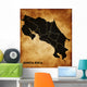 Map Republic Costa Rica Wall Mural