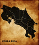 Map Republic Costa Rica Wall Mural