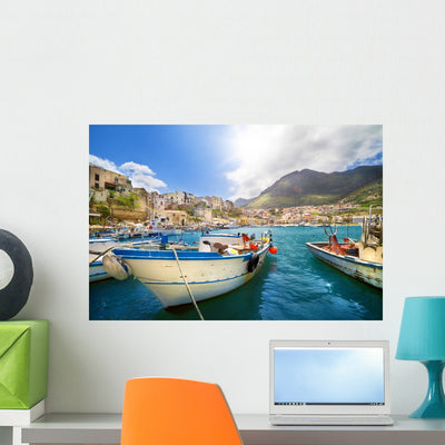 Fischerhafen Castellammare Del Golfo shown on a wall