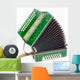 Green Accordion White Wall Decal