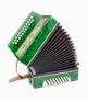 Green Accordion White Wall Decal
