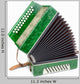 Green Accordion White Wall Decal