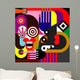 Two women abstract portrait Wall Mural