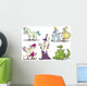 Cartoon Fantasy Characters Set Wall Decal