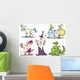 Cartoon Fantasy Characters Set Wall Decal