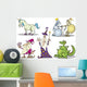 Cartoon Fantasy Characters Set Wall Decal