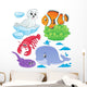 Sea fishes and animals collection 5 Wall Decal