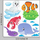 Sea fishes and animals collection 5 Wall Decal