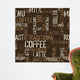 Seamless Coffee Experience Pattern Wall Decal