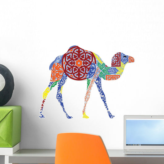Camel in the Arab Ornament Wall Decal
