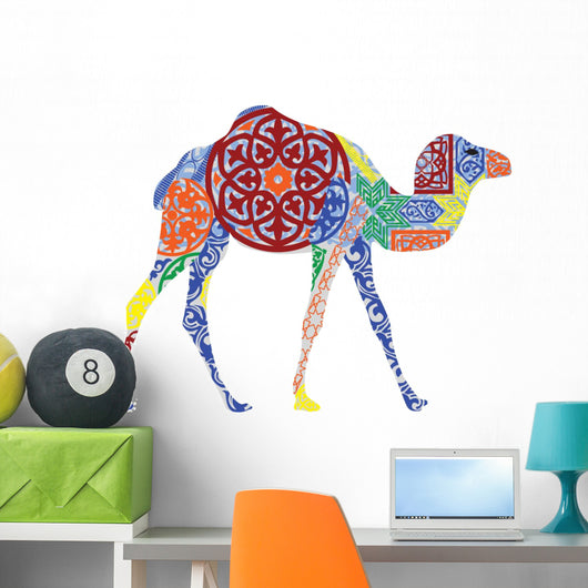 Camel in the Arab Ornament Wall Decal