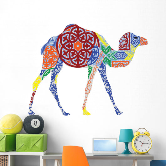 Camel in the Arab Ornament Wall Decal