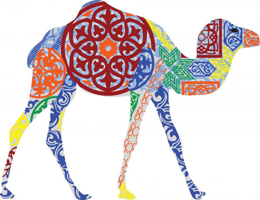 Camel in the Arab Ornament Wall Decal