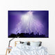 Light Lightning above City