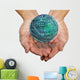 Round Circuit Boards Palm Wall Decal