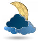Gold Crescent Moon and