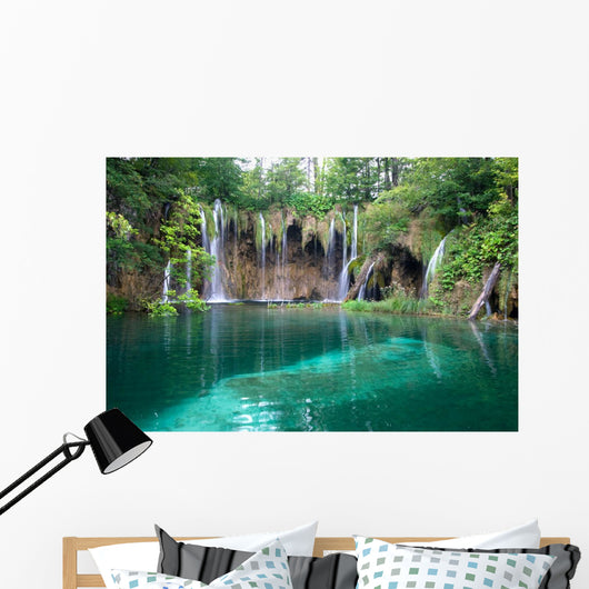 Lake and Waterfalls Wall Mural