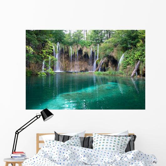 Lake and Waterfalls Wall Mural