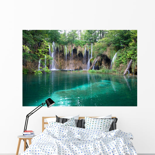 Lake and Waterfalls Wall Mural