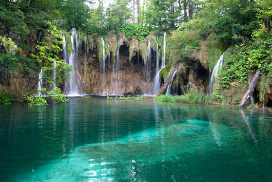 Lake and Waterfalls Wall Mural