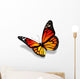 Yellow-orange Butterfly White Wall Decal