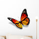 Yellow-orange Butterfly White Wall Decal