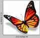 Yellow-orange Butterfly White Wall Decal