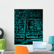 Glowing Circuit Wall Mural