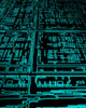 Glowing Circuit Wall Mural