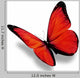 Red Butterfly White Wall Decal
