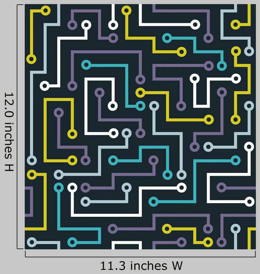 Seamless Color Electronic Pattern Wall Decal