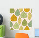 Seamless Stylish Autumn Leaf Wall Decal